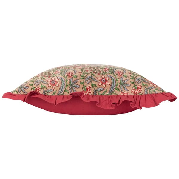 Paoletti Haven Cotton Velvet Floral Cushion Cover