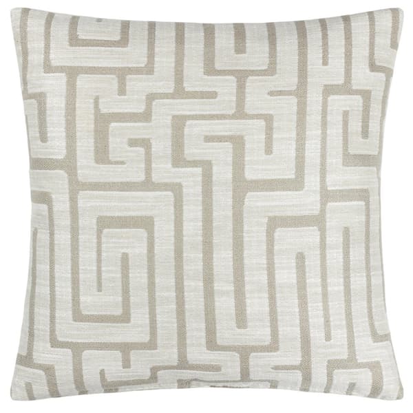 Hoem Lauder Jacquard Cushion Cover Ecru 45cm x 45cm
