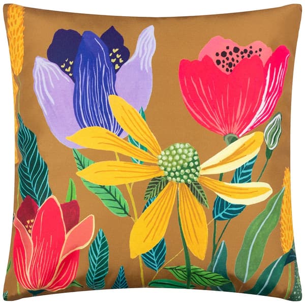 Wylder Nature House Of Bloom Celandine Outdoor Cushion Cover Saffron 43cm x 43cm