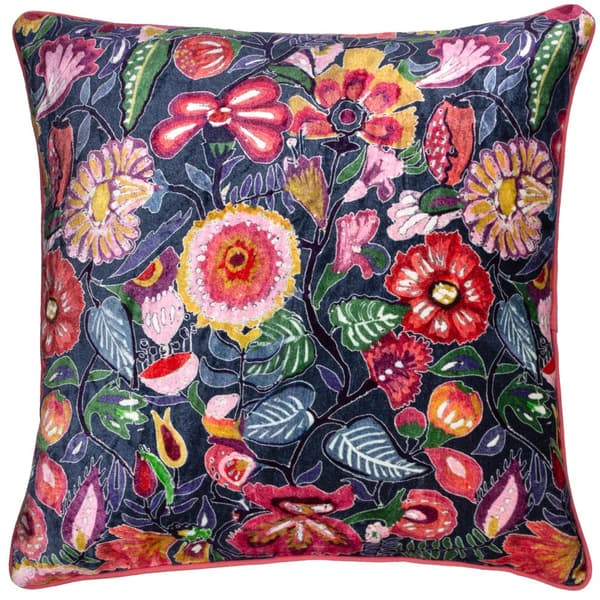 Wylder Glorine kuddfodral med rör i sammet Multicoloured 50cm x 50cm
