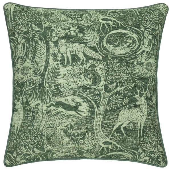 Furn Winter Woods Chenille Animals Cushion Cover