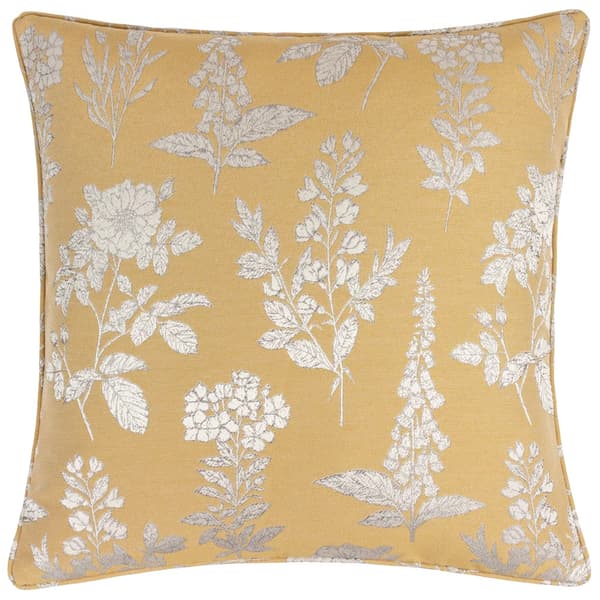 Wylder Sophia New Floral Jacquard Cushion Cover Gold 50cm x 50cm