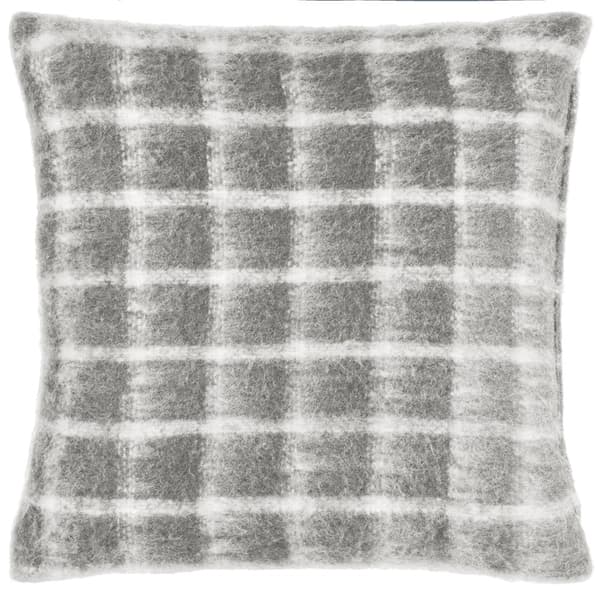 Yard Yarrow Faux Mohair Checked Cushion Cover