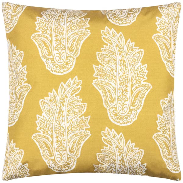 Paoletti Kalindi Paisley Outdoor Cushion Cover Saffron 43cm x 43cm