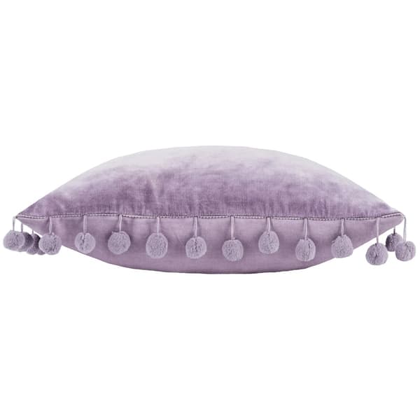 Furn Dora Pom Pom Velvet Rectangular Cushion Cover