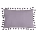 Miniatyrbilde 2 av 3: Furn Dora Pom Pom Velvet Rectangular Cushion Cover