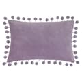 Miniatyrbilde 1 av 3: Furn Dora Pom Pom Velvet Rectangular Cushion Cover