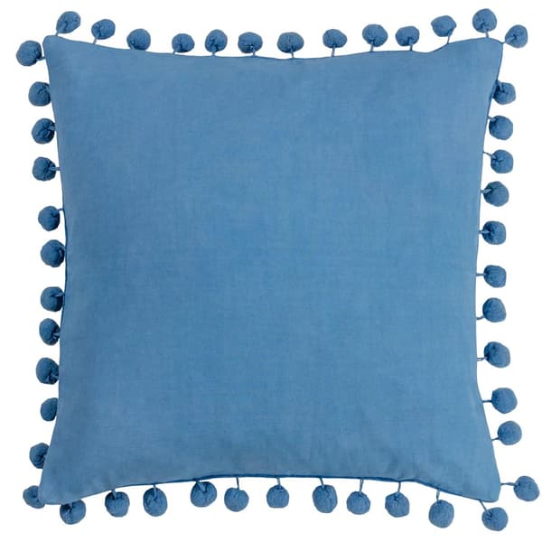 Furn Dora Pom Pom Velvet Square Cushion Cover