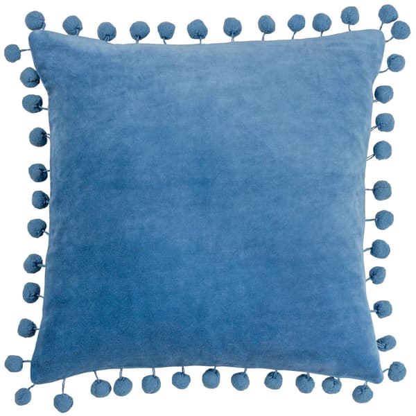 Furn Dora Pom Pom Velvet Square Cushion Cover
