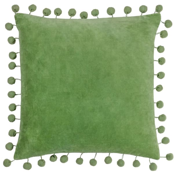 Furn Dora Pom Pom Velvet Square Cushion Cover