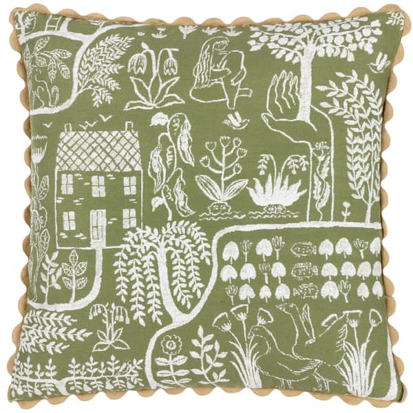 Furn Frida kuddfodral i jacquard Moss 45cm x 45cm