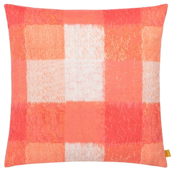 Evans Lichfield Rutigt kuddfodral för utomhusbruk Pink 50cm x 50cm