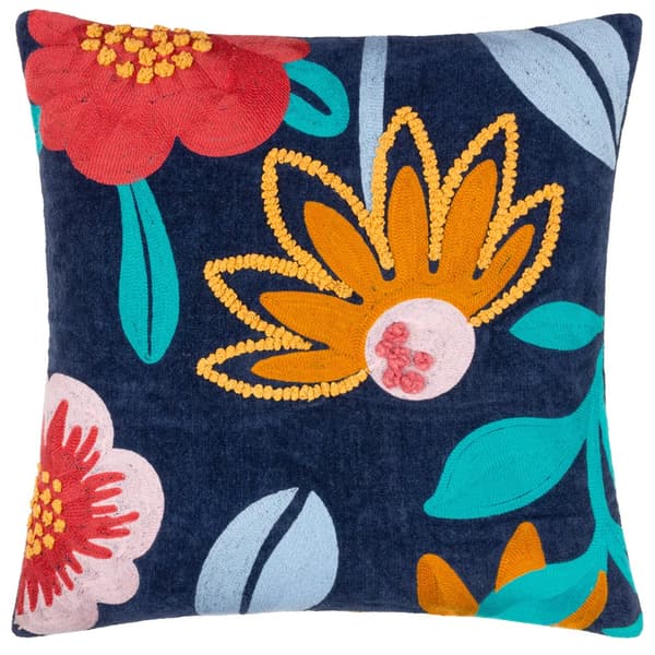 Furn Janey Embroidered Cushion Cover Multicoloured 50cm x 50cm
