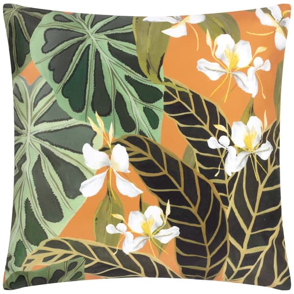 Wylder Kali Leaves Outdoor Cushion Cover Multicoloured 50cm x 50cm