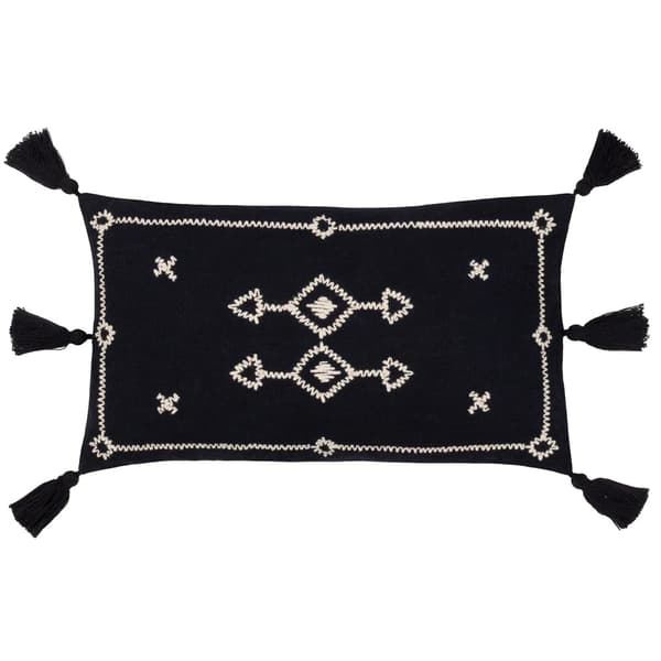 Yard Folis broderat kuddfodral Black 30cm x 50cm