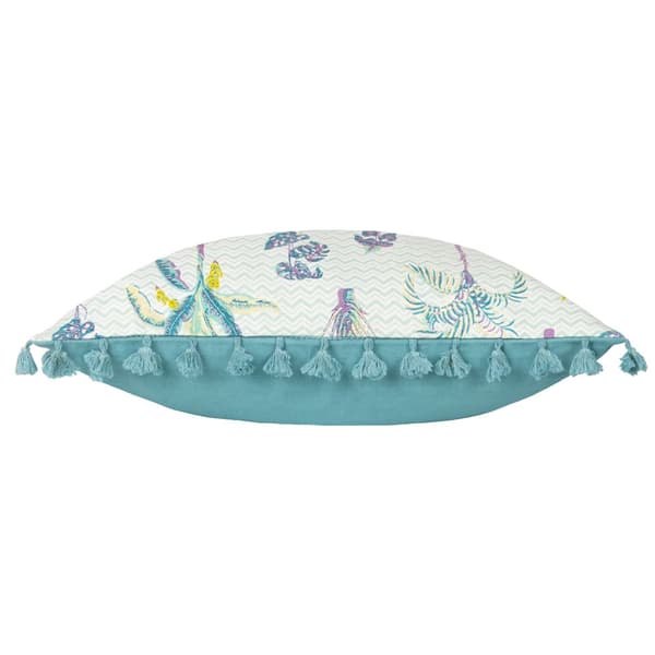 Furn Chamae Tassel Floral Cushion Cover