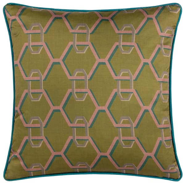 Paoletti Carnaby Satin Chain Geometric Cushion Cover