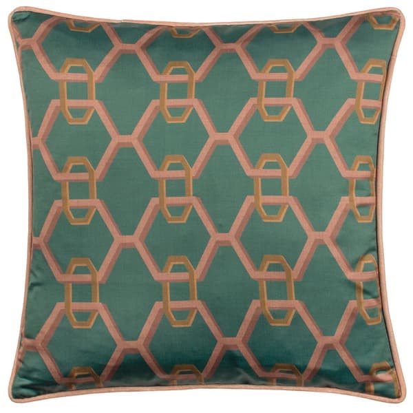 Paoletti Carnaby Satin Chain Geometric Cushion Cover