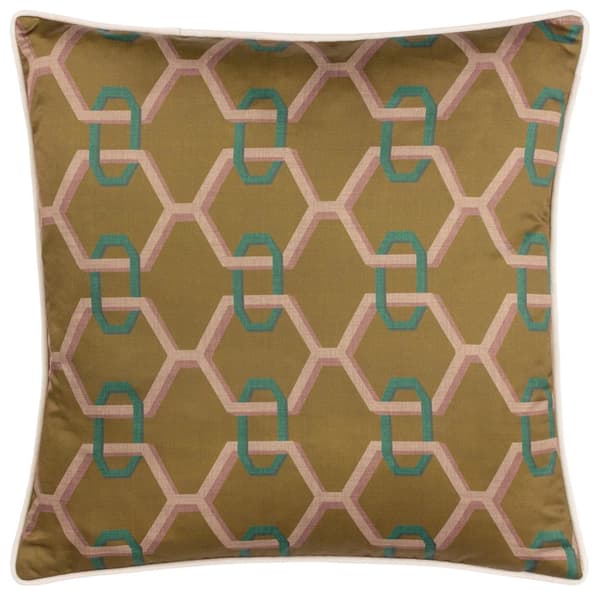 Paoletti Carnaby Satin Chain Geometric Cushion Cover