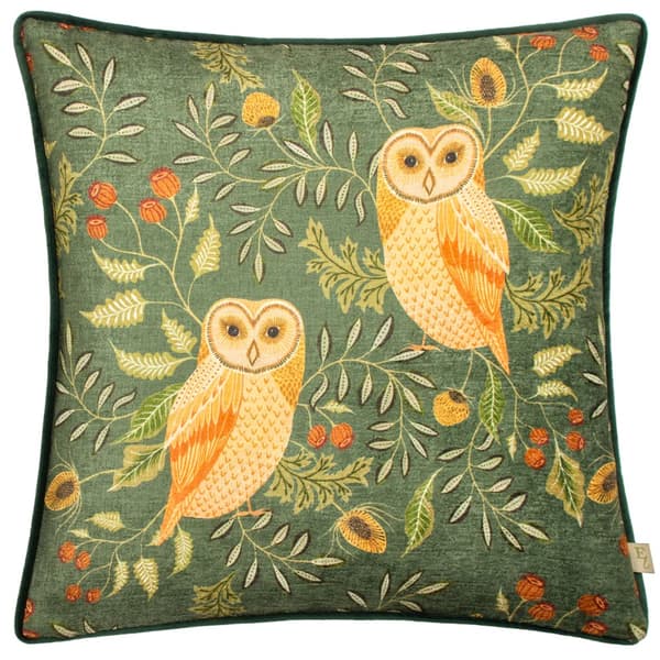 Evans Lichfield Hawthorn Chenille Owl Cushion Cover