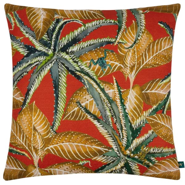 Wylder Ebon Wilds Jahi Printed Cushion Cover Tangerine 43cm x 43cm