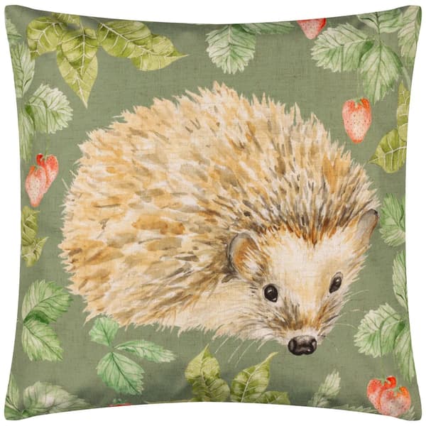 Evans Lichfield Igelkott som kuddfodral för utomhusbruk Olive 43cm x 43cm