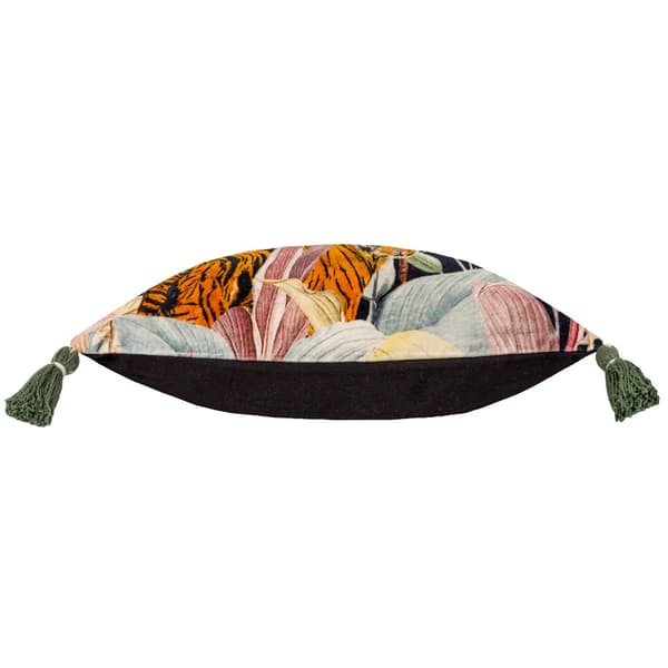 Wylder Midnight Jungle Velvet Tassel Cushion Cover