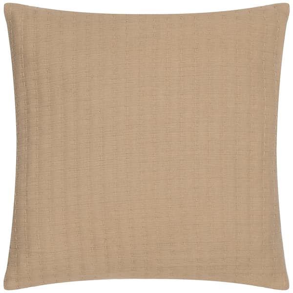Yard Hush Cotton Linear Cushion Cover Taupe 45cm x 45cm
