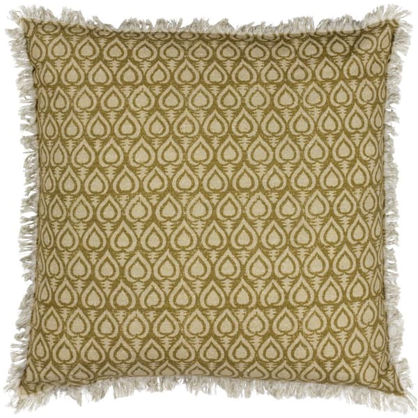 Yard Georgi kuddfodral med fransar Olive 50cm x 50cm