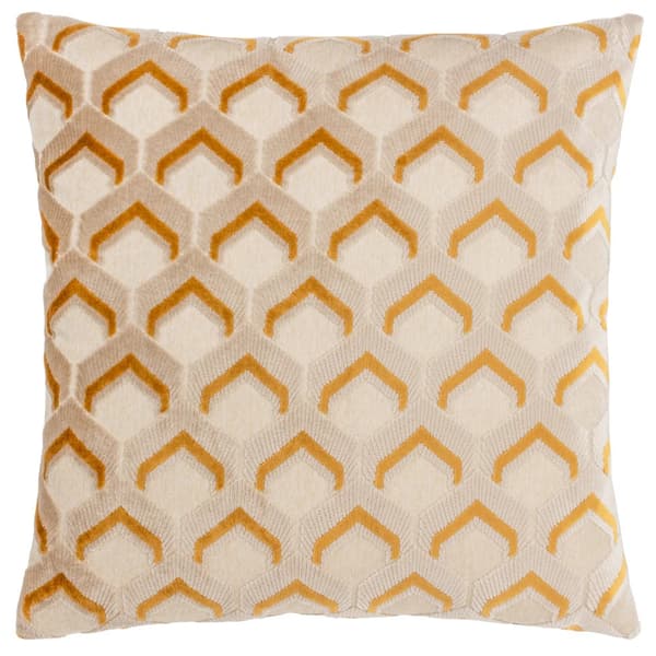 Paoletti Ledbury Jacquard Cushion Cover Gold 45cm x 45cm