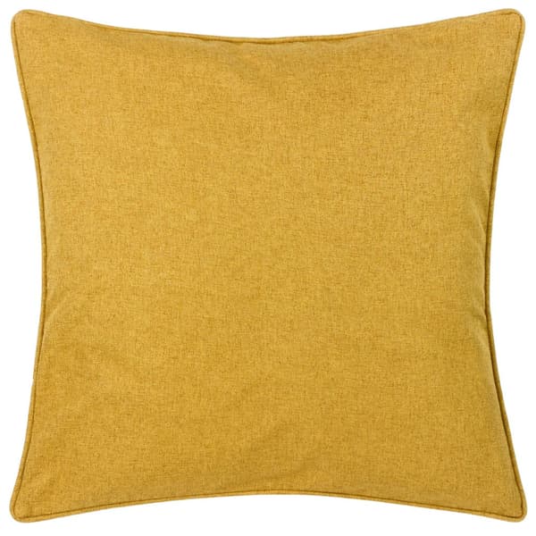 Furn Dawn Piping Detail Textured Cushion Cover Mustard 45cm x 45cm