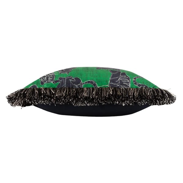 Furn Wildcat Fringed Velvet Tiger Cushion Cover