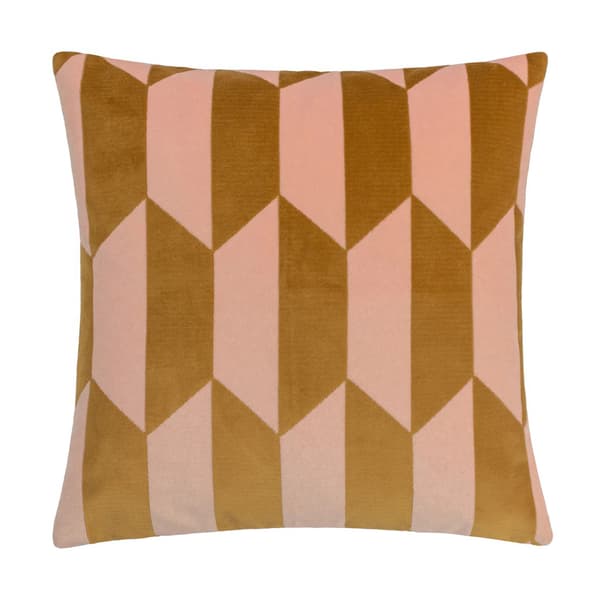 Furn Kuddfodral Kalho i sammet Pink/Ochre 45cm x 45cm