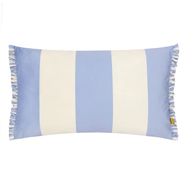 Furn Araya Velvet Striped Cushion Cover Blue 30cm x 50cm