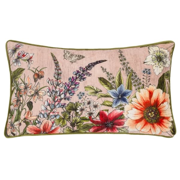Wylder Hidcote Manor Evelyn Floral Cushion Cover Blush 30cm x 50cm