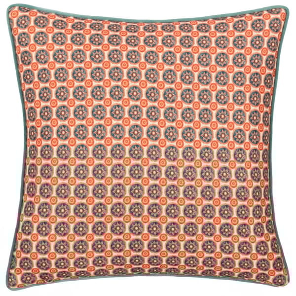 Wylder Onika Geometric Cushion Cover Blue 50cm x 50cm