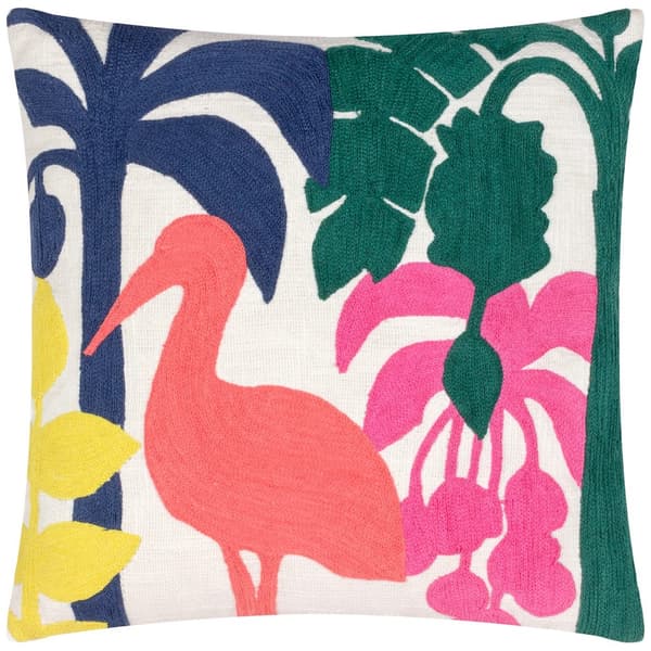 Furn Marula Embroidered Cushion Cover Multicoloured 43cm x 43cm