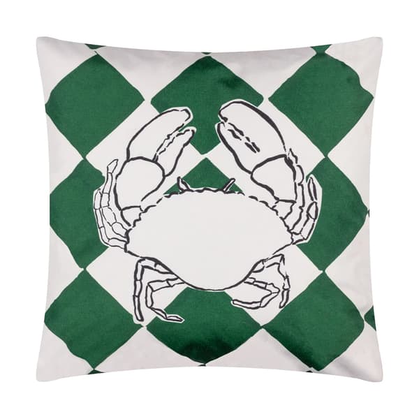 Furn Checkerboard Outdoor Cushion Cover Green 43cm x 43cm