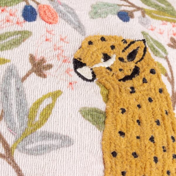 Wylder Mirrored Embroidered Cheetah Cushion Cover