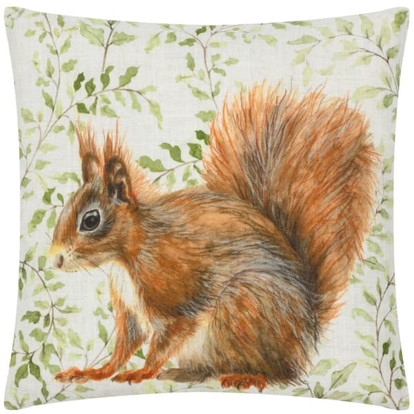 Evans Lichfield Shugborough Traditional Squirrel Cushion Cover Multicoloured 43cm x 43cm