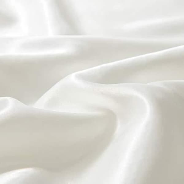 Set med 2 Super Soft Silk Satin Standard Örngott 48*74cm - Off White
