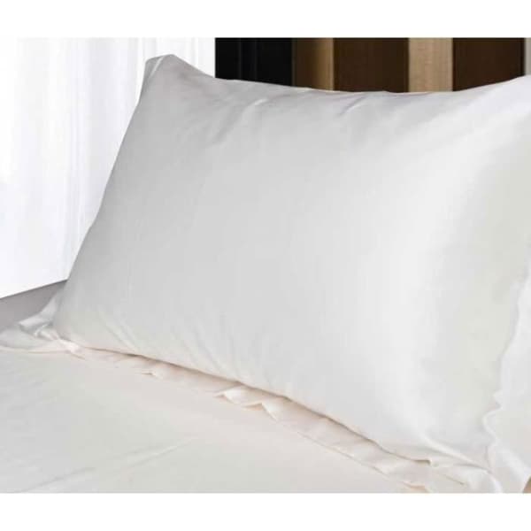 Set med 2 Super Soft Silk Satin Standard Örngott 48*74cm - Off White
