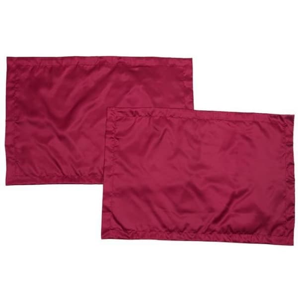 Örngott - SODIAL - Set om 2 - Satin - 48 x 74 cm - Vinröd