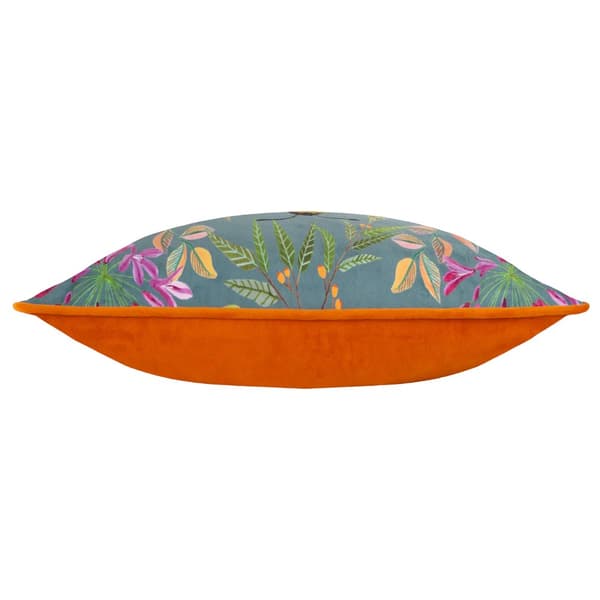 Wylder Nature House of Bloom Zinnia Bee Piped Rectangular Cushion Cover
