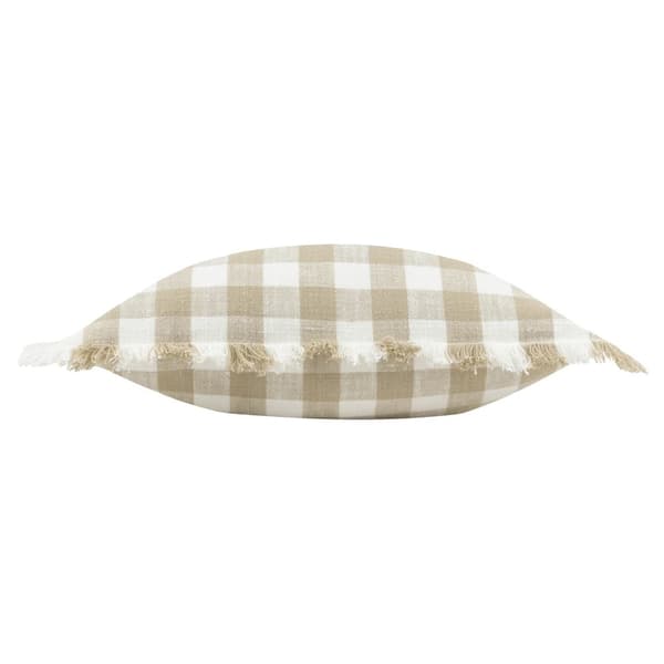 Yard Barton Fringed Checked Cushion Cover