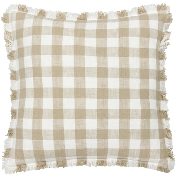 Yard Barton Fringed Checked Cushion Cover