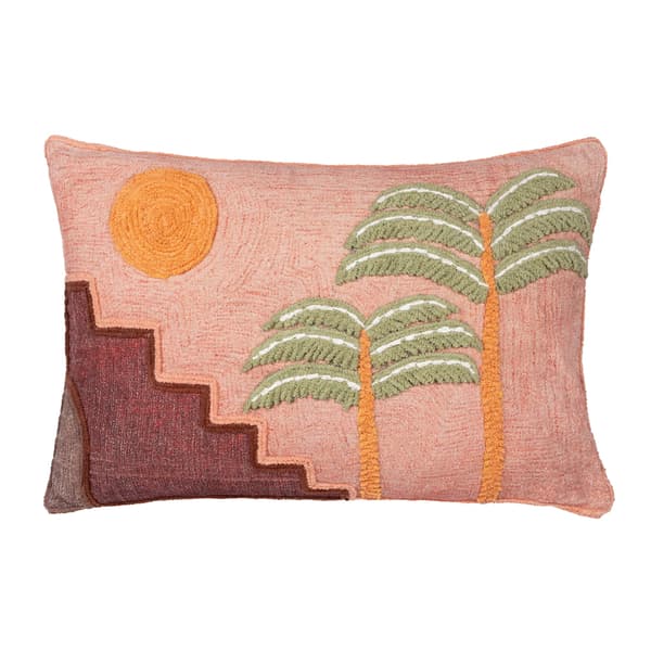 Furn Moloko Embroidered Cushion Cover Pink Sunset 60cm x 40cm