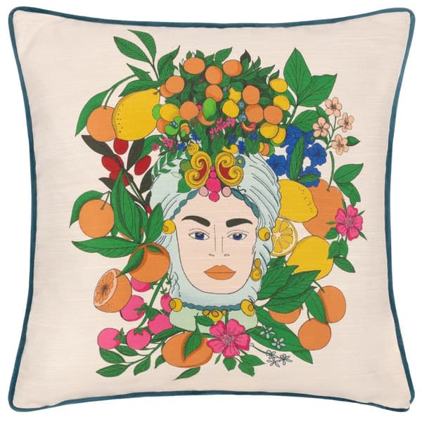 Furn Taormina Piped Floral Cushion Cover