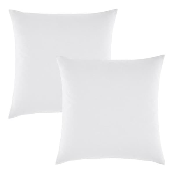 Set med 2 st "Drift" ren bomull färgade tvättade örngott 57 trådar/cm² alla storlekar - Vit - Örngott 63 x 63 cm x 2
