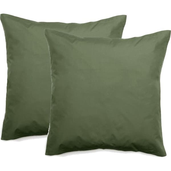 Set med 2 örngott i ren bomull percale 80 trådar/cm² Sydvind - Skum - 65 x 65 + 5 cm Flat quiltad volang